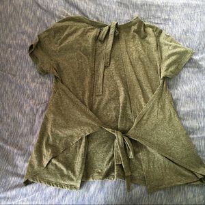 NWOT open-back tee with ties
